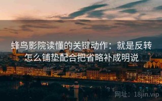 蜂鸟影院读懂的关键动作：就是反转怎么铺垫配合把省略补成明说